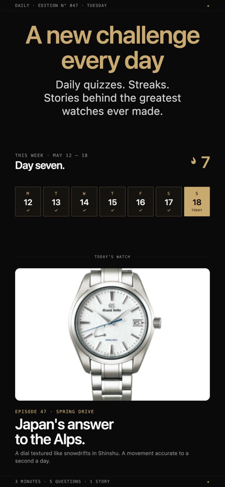 Chrono Lab screenshot — identify the watch