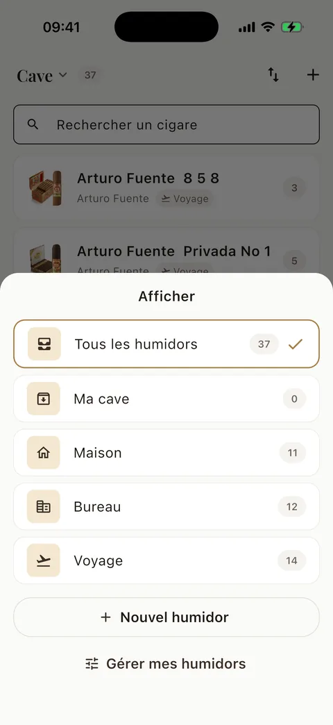 Capture Cigarino — humidors multiples