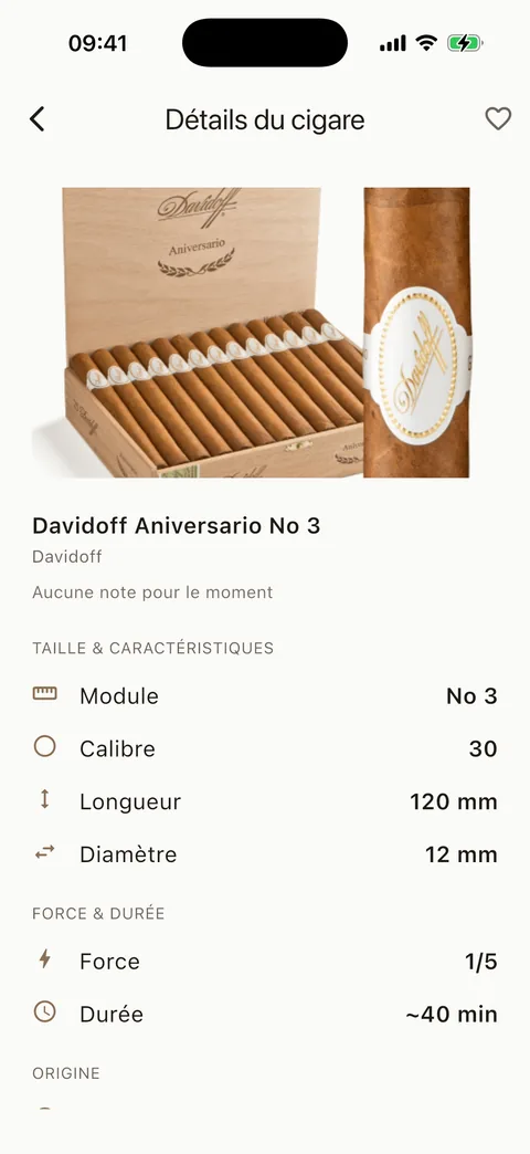 Capture Cigarino — fiche cigare détaillée