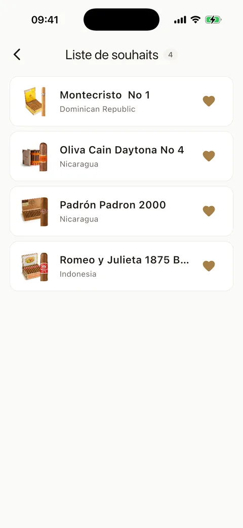 Capture Cigarino — liste de souhaits