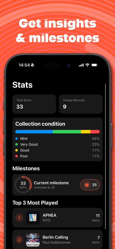Vinyl Spin screenshot — your collection
